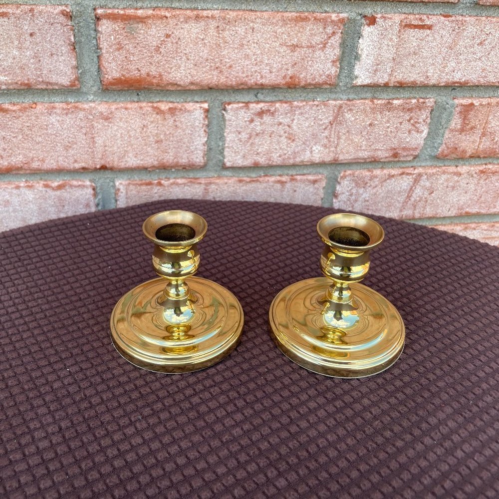 Vintage Pair of Baldwin Brass Candleholders